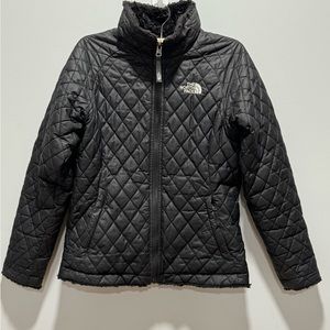 North Face Girls Reversible Black Coat • Excellent Condition • Size 10/12